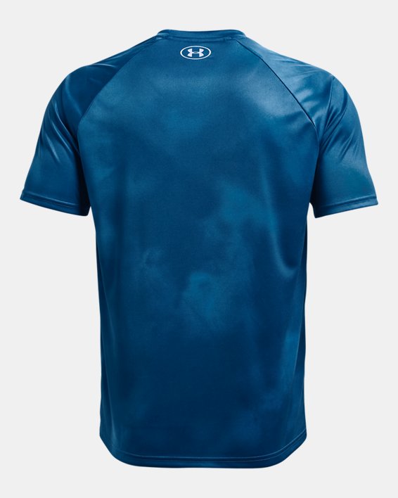 Men's UA Velocity Printed Short Sleeve, Blue, pdpMainDesktop image number 5